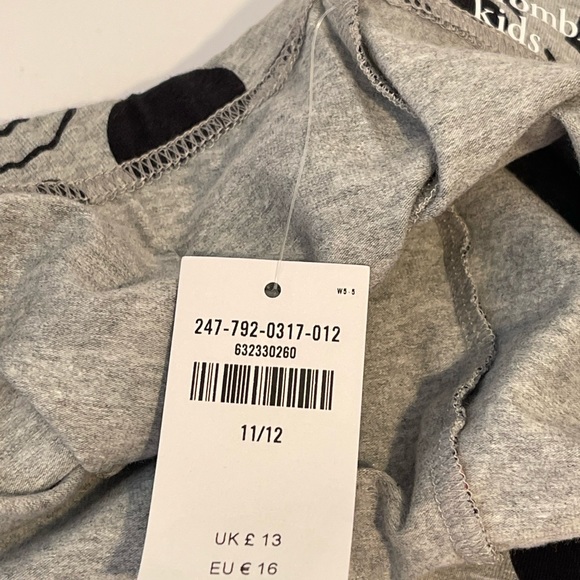 Abercrombie Kids Girls size 11/12 Mickey Mouse Leggings, Gray/Black, NWT - Picture 8 of 11